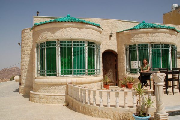 Jolanda at entrance of Petra Fig Tree Villa