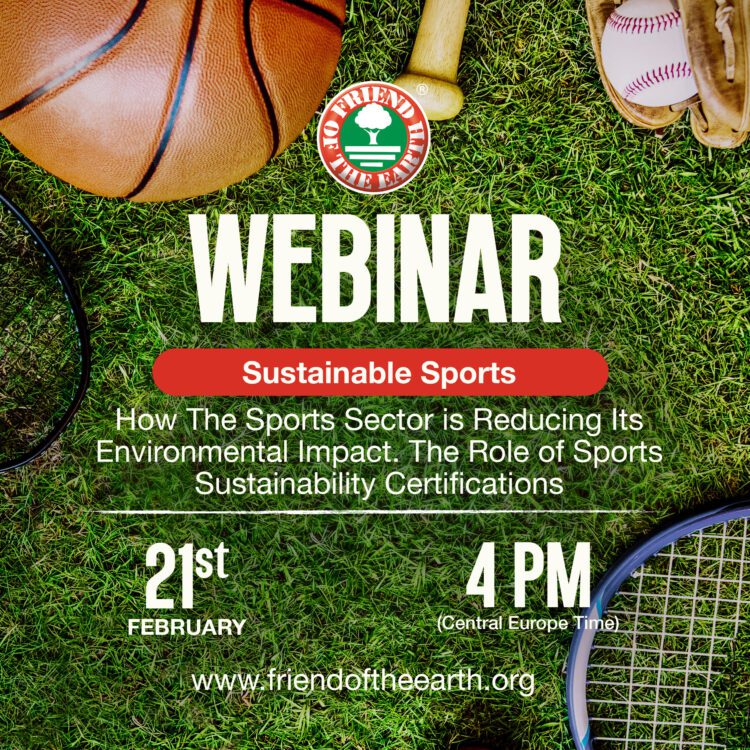 Webinar  “How The Sports Sector is Reducing Its Environmental Impact. The Role of Sports Sustainability Certifications”